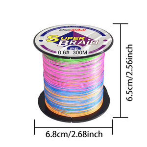 Nouveau X8 PE tressé 300m <span class=keywords><strong>fil</strong></span> <span class=keywords><strong>de</strong></span> pêche multicolore 8 brins Multifilament Super fort anti-morsure japon ligne flottante pour la rivière - Product Image 6