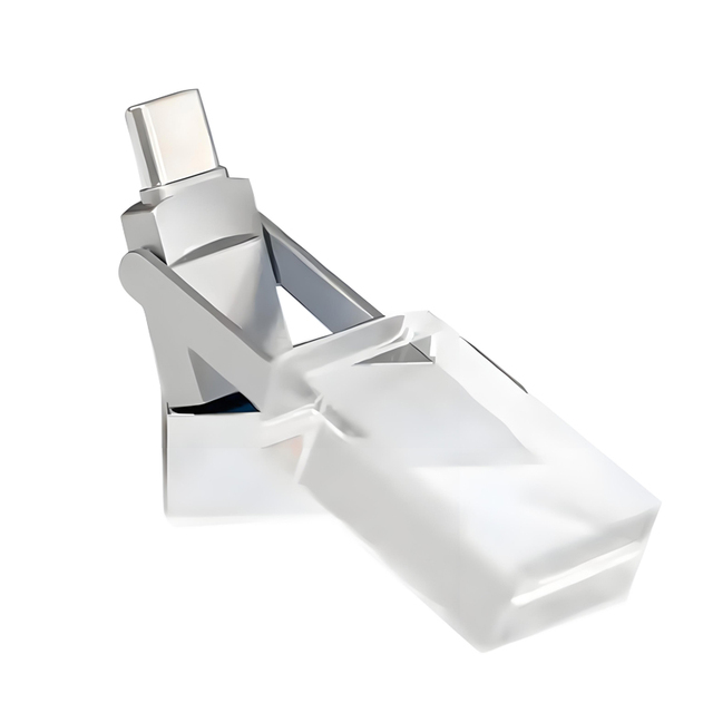 Crystal Type C USB Flash Drive 2 in 1 OTG USB 3.0 Pendrive Wedding Gift 16GB 32GB Glass USB C Memory Stick 2.0 64GB 128GB 256GB
