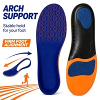 Semelles orthopédiques sportives de qualité supérieure avec soutien de la voûte plantaire, absorption des chocs, inserts de chaussures amortis pour la course à pied, la marche, la randonnée, hommes et femmes