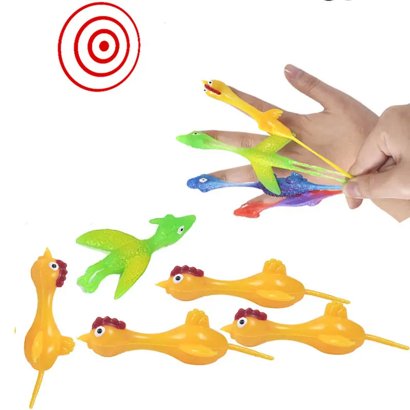 Soododo fabbrica all'ingrosso Finger Slingshot pulcino Fun Stretch Vent Tricky Toy Sticky Wall Toys altri animali giocattolo