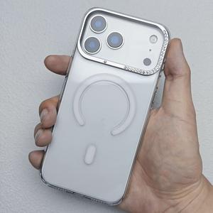 Compatible avec iPhone 17 Pro Max, coque de téléphone magnétique transparente en PC anti-jaunissement 17 Air, diamant scintillant 16 - Product Image 6