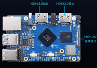 Placa de Desarrollo WiFi/BLE Mini PC Orange Pi 5 Pro 8GB RK3588S Nuevo M2.0 WiFi5.0-BT5 BT5OS/Ubuntu/Debian/Android12 Ordenador