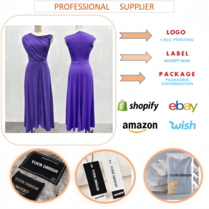 SH1923 Abito Estivo da Donna Senza Spalline, Sexy e Senza Maniche, Nuovo Modello alla Moda - Product Image 6