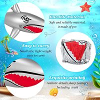 4 packs de jouets aquatiques pour l'été, jouets gonflables en forme de requin pour enfants et adultes.