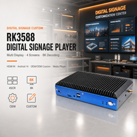 Rockchip RK3588 数字标牌播放器 多屏显示 4屏 8K解码 支持Android 14 OEM ODM 定制媒体播放器