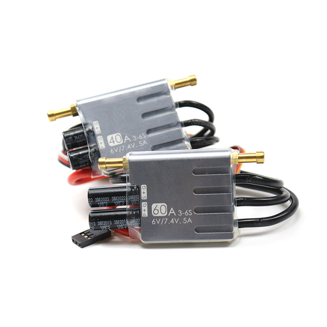 60A Brushless Waterproof ESC Metal Speed Controller for Racing 3-6S APP Parameter Adjustment Rc Boat parts Motor Components
