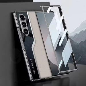 Logo personnalisable avec film d'écran 360 Protection Cellphone <span class=keywords><strong>Casea</strong></span> pour Samsung Z Fold 6 7 4 5 Placage PU Cuir Antichoc Couverture - Product Image 3