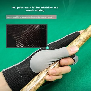 Wholesale <b>Billiards</b> Glove Left Hand Three Finger <b>Snooker</b> <b>Billiard</b> Non Stickers Elasticity Training Accessories - Product Image 2