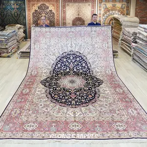 YILONG — tapis de salon Extra-large 9x12 pouces, en soie, agrandissement fait à la main