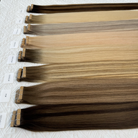 Extensions de cheveux à bandes adhésives invisibles, 100% cheveux humains Remy Genius Weft
