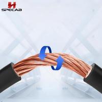 Câble de soudage électrique flexible en cuivre gainé de caoutchouc 1/0 AWG avec courant nominal de 200A pour les machines de soudage à l'arc et les centrales électriques