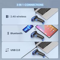Lector de Códigos de Barras Inalámbrico Bluetooth de Mano Eyoyo de Alta Calidad, 2500 mAh, 2D, QR, para iPad, Teléfono, iPhone, Laptop