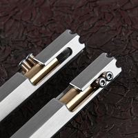 Outil d'autodéfense à action de boulon en laiton de luxe stylo hexagonal en acier inoxydable sceptre jean stylo à bille utilitaire portefeuille stylo tactique