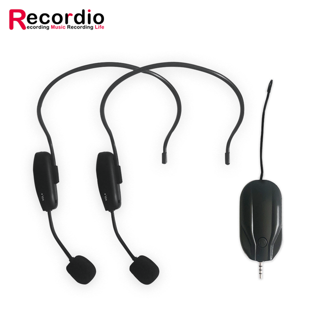 GAW-105A Green Audio UHF Wireless Headset/ Lavalier Microphone with Bodypack Transmitter and  Receiver  for Camera and Phone