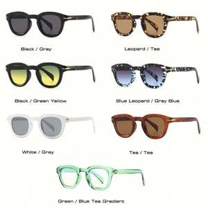 Nouvelles Lunettes de Soleil Rétro Tendance Rondes pour Femmes, Monture Fine Carrée, Idéales pour la Conduite, pour Hommes - Product Image 3