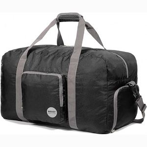 Free Sample Waterproof Foldable Polyester <b>Mens</b> Duffle-<b>bag</b> Gym Sport Weekender <b>Overnight</b> Black Duffle <b>Bag</b> - Product Image 2
