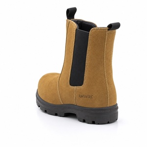 AIMVVSEC Men <strong>Women</strong> ESD Anti-Static Safety Shoes <strong>Steel</strong> <strong>Toe</strong> <strong>Cap</strong> Slip On Leather Work <strong>Boots</strong> for Construction Factory Custom Logo - Product Image 3