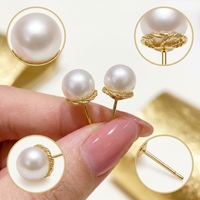 Boucles d'oreilles clous élégantes avec une seule grosse perle ronde, ton argent, bijoux de mode pour femmes, vente en gros