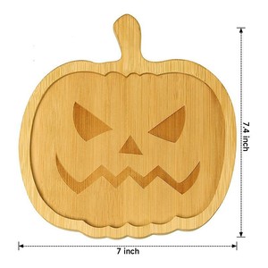 Plateau à nourriture cuit en bambou en forme <span class=keywords><strong>de</strong></span> citrouille d'Halloween, plateau à cheesecake pour fête à domicile, plateau à fruits, plateau à collations, modèle <span class=keywords><strong>de</strong></span> la ville <span class=keywords><strong>de</strong></span> Heze, comté <span class=keywords><strong>de</strong></span> Cao - Product Image 5
