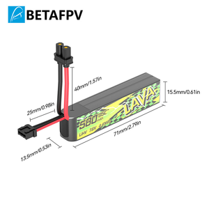 Batterie BETAFPV LAVA II 2S 580mAh/680mAh 95C avec connecteur XT30 pour Pavo <span class=keywords><strong>Pico</strong></span> II, Pavo Femto, Pavo20 Pro II FPV Racing - Product Image 6