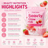 Poudre de thé au lait instantané aux fruits populaire, saveur melon Hami, avec thé vert, extrait de Sakura et extrait de Garcinia pour adultes