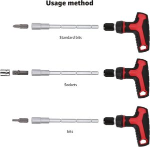 Juego de llaves de trinquete y destornilladores con mango en T magnético de 27 piezas OEM de fábrica, ideal para trabajar en electrodomésticos - Product Image 5