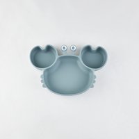Assiette à dîner en silicone incassable pour les enfants à manger Vaisselle de qualité alimentaire pour bébé avec conception d'aspiration