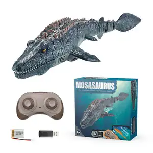 リモコン防水恐竜おもちゃ充電水スプレーモササウルモデルRcダイビング子供のおもちゃ