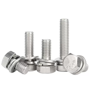 สตีลสแตนเลส 316 ราคาถูก สกรูหัวหกเหลี่ยม <span class=keywords><strong>M16</strong></span> พร้อมน็อตและแหวนรอง น็อตหกเหลี่ยม M6 M7 M8 M9 M10 M11 M12 M32 M35 M39 รายการราคาสกรู - Product Image 4