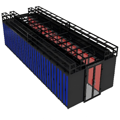 42U Data Center Micro Module Room Cold/Hot Channels Optional UPS Cabinet Precision Air Conditioning OEM Customization