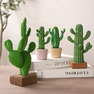 Vaso artificiale natura Cactus resina statua ornamenti da giardino scena scena scena oggetti di scena decorazione del paesaggio in miniatura - Product Image 2