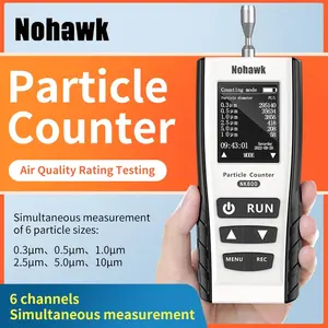 PM2.5 PM10 testador de classificação de qualidade do ar Monitor de partículas profissional Monitor de poeira Contador de partículas portátil