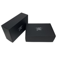 Boîte en Carton Ondulé Pliable Noire avec Logo Personnalisé pour l'Emballage de Vêtements, Chaussettes et Doublure en Éponge – Vente en Gros