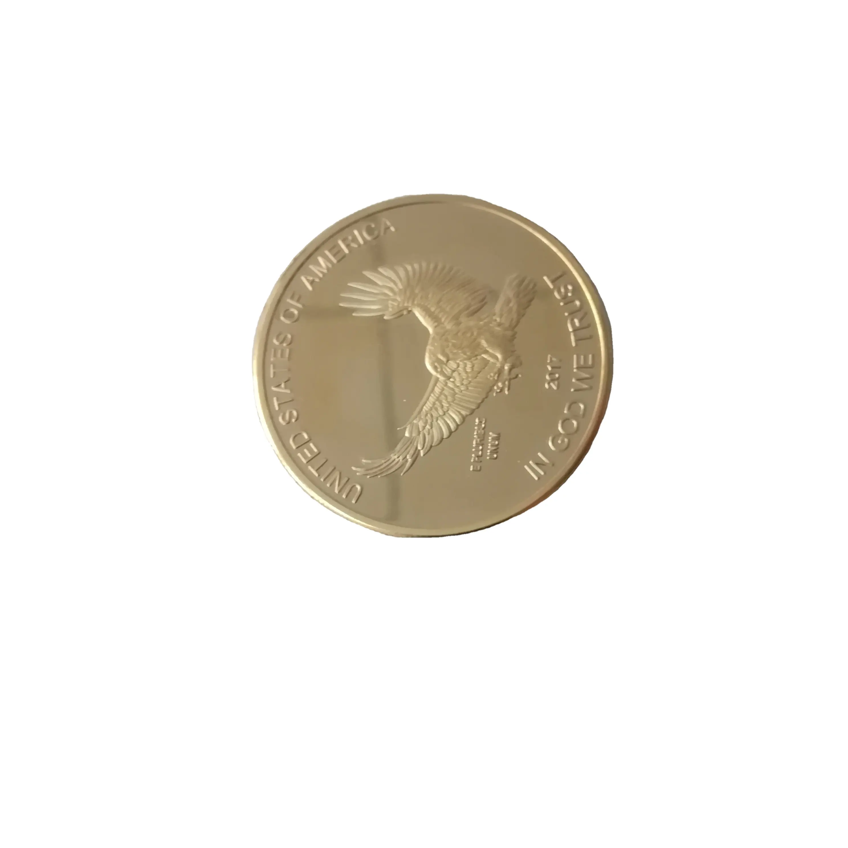 하이 퀄리티 사용자 정의 새겨진 로고 도금 금 실버 동전