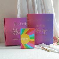 Kit de journalisation quotidienne avec feuille d'or imprimée, ensemble de papeterie personnalisé pour enfants, ensemble de planificateur pour adolescentes avec boîte et stylo