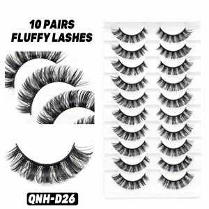 Vente en gros d'usine, bandes de <span class=keywords><strong>cils</strong></span> 3D en soie naturelle, <span class=keywords><strong>cils</strong></span> vaporeux, <span class=keywords><strong>faux</strong></span> <span class=keywords><strong>cils</strong></span> vegan, 10 paires, ensemble de <span class=keywords><strong>faux</strong></span> <span class=keywords><strong>cils</strong></span> en vison, boîte de <span class=keywords><strong>cils</strong></span> personnalisée - Product Image 5