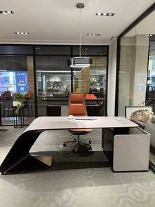 Scrivania bianca High-end di lusso <span class=keywords><strong>capo</strong></span> Hone mobili da ufficio a forma di L Manager esecutivo con armadio laterale bianco scrivania - Product Image 4