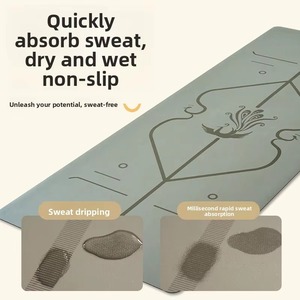 Tapis de <span class=keywords><strong>yoga</strong></span> en coque de noix de coco, professionnel, antidérapant, pour femmes, fitness à domicile, caoutchouc naturel PU 6 mm, absorption des chocs, tapis de sol silencieux - Product Image 3
