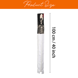 Custom Polyester the Day of the Dead in Mexico <b>Flag</b> WindSock Digital Printed Flying Wind Socks for Yard Garden Porch - Product Image 3