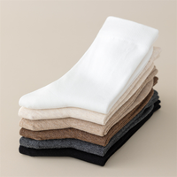 Chaussettes chaudes d'automne pour femmes, couleur unie, sans couture, polyvalentes, anti-boulochage, chaussettes longues pour femmes, chaussettes longues de lune