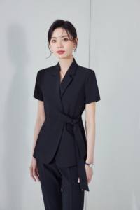 Traje profesional de verano de manga corta <span class=keywords><strong>para</strong></span> mujer, uniforme de oficina <span class=keywords><strong>para</strong></span> gerente de Hotel, recepcionista, ropa de trabajo de negocios - Product Image 6