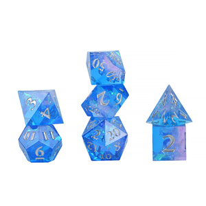 Juego de dados RPG de plástico acrílico de resina poliédrica DND hecho a mano, accesorios para juegos rodantes de primera calidad - Product Image 1