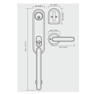 Zeise Ikon bên ngoài cửa xử lý với keyed-như nhau <span class=keywords><strong>handleset</strong></span> keyed & giả xi lanh đơn - Product Image 2