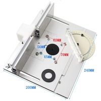 Jeu de 4 pièces de jauge de plaque d'insertion de table de toupie en aluminium pour les bancs de travail du bois Scie de table Tondeuse multifonctionnelle