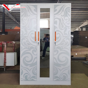 Armoire en acier bon marché pour chambre à coucher <span class=keywords><strong>avec</strong></span> <span class=keywords><strong>serrure</strong></span> et clé, casier métallique imprimé - Product Image 1