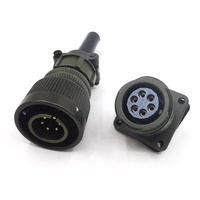 Circular Connector, VG95234 Series, Straight Plug, 6 Contacts, Crimp Pin, Reverse Bayonet, 14S-6