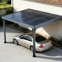 Structure de carport solaire résidentiel en stock UE, système de montage solaire pour parking en alliage d'aluminium et acier inoxydable, étanche