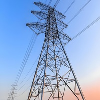 Tour de transmission électrique aérienne en treillis d'acier Kehua durable 33kV 66kV 132kV 300A à 6 prises