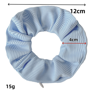 IFOND Vente en gros Chouchous personnalisés en polyester à rayures avec poche zippée <span class=keywords><strong>invisible</strong></span> intégrée, doux, pour femmes, pour maintenir et ranger les queues de cheval - Product Image 2
