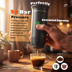 Cafetera de Cápsulas Portátil 3 en 1, 20 Bares, Compatible con Espresso, para Camping, 2026 - Product Image 4